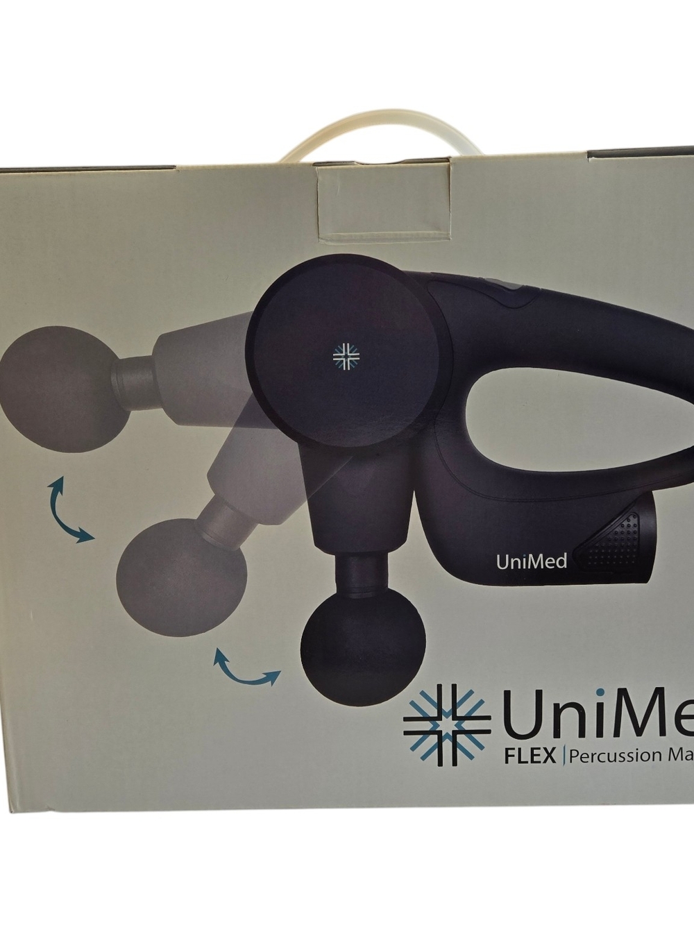 UniMed FLEX Percussion Massager - Black and Teal Logo
